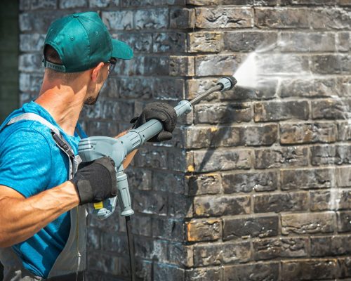 brick pressure washing